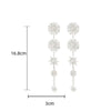 Fyuan Shine Snowflake Rhinestone Drop Earrings for Women Long Tassel Crystal Earrings Weddings Engagement Jewelry Gift - Image 6