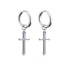 1 Pair Stainless Steel Stud Earrings for Men/Women Cross Pendant Long Tassel Unisex Hoop Earrings Punk Gothic Metal Jewelry - Image 36
