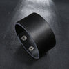 Black Brown Leather Bracelet For Men Punk Vintage Wide Cuff Bracelets Jewellery - Image 2