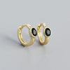 Oval Crystal Hoop Earrings in Multiple Color Combinations - Image 7
