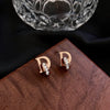 titanium steel zircon D letter Circle Earrings party earrings for women christmas Unusual versatile Earrings - Image 4