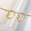 Simple Heart Drop Earrings For Women Stainless Steel Ear Cuff Piercing Dangle Earring Jewelry Gifts - Image 3