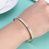 Jewelry Bangle Bracelets With Two Line Crystal Rhinestone Pave Stainless Steel Opening Bangle For Women Accessories - Image 2