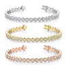 Geometric Hexagon Honeycomb CZ Tennis Chain Bracelet 16cm 18cm 3 Colors Cubic Zirconia Jewelry - Image 1