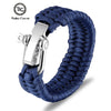 Outdoor Camping Stainless Steel Bracelet Men Paracord Parachute Rope Wristband Survival Bangle Handmade Braided Jewelry - Image 1
