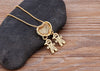 Family Pendant Necklace with Child Figure Combinations and Stone Accents - Image 58