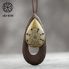 Long Chain Geometric Pendant Wooden Necklaces Pendants Sweater Necklaces Handmade Jewelry Gifts For Women - Image 1