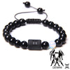 12 Constellation Zodiac Signs Bracelet Black Onyx Beads Cancer Leo Onyx Braided Bracelet for Women Men Couples Jewelry Gift - Image 16