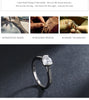 Modian Luxury Classic Style Solid 925 Sterling Silver 10 Hearts Arrows Zircon Rings For Women Promise Wedding Engagement Jewelry