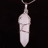 Mix Crystal Quartz Tiger Eye Onyx Lapis Lazuli Amethyst Opal Hexagonal Faceted Bead Twining Iron Wire Pendant 1PCS - Image 6