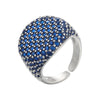 Wide Dome Pave CZ Statement Ring Gold Silver Plated Brass Multi-color Crystal Open Adjustable for Women Jewelry - Image 16