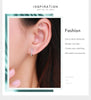 Modian Romantic Clear Zircon Crystal Earring 925 Sterling Silver U Shape Sparkling Hoop Earrings For Women Girls Wedding Jewelry