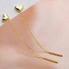 Long Tassel Heart Drop Earrings Gold Silver Color Korean Hanging Women Earrings Party Jewelry Girls Party Gift - Image 2