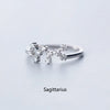 Minimalist Inlaid Cubic Zircon 12 Constellation Zodiac Sign Rings for Women Simple Silver Color Adjustable Ring Jewelry Gift - Image 8
