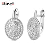 Classic Silver Oval Zircon Spinel Engagement Stud Earrings for Women Fien Jewelry - Image 1