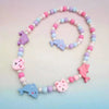 Cartoon Colorful Wooden Unicorn Flower Animal Child Sweater Necklace Bracelet Girl's Gifts Children's Jewelry 2pc - Image 8
