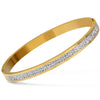 Jewelry Bangle Bracelets With Two Line Crystal Rhinestone Pave Stainless Steel Opening Bangle For Women Accessories - Image 8
