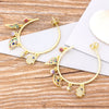 Korean Geometric Big Circle Earrings Gold Color Delicate Snake Twisted Round Earrings For Women Wedding Jewelry - Image 6