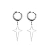 Punk Stainless Steel Chain Hoop Earrings For Women Men Goth Pop Hip Hop Pendants Ear Jewelry Accessories Earring - Image 36