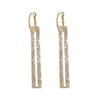 Silver Needle Long Dangle Drop Earrings for Women Jewelry Statement Shining Rectangular Punk Rock Female Earrings - Image 7