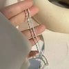 Silver Double Layer Bracelet Beads Simple Women Bracelet Jewelry Accessories - Image 4