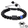 12 Constellation Zodiac Signs Bracelet Black Onyx Beads Cancer Leo Onyx Braided Bracelet for Women Men Couples Jewelry Gift - Image 7
