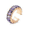 Colorful Rhinestone C-Shape Clip Earring without Piercing - Image 21
