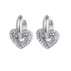 Crmya Gold Silver Filled Heart Hoop Earrings CZ Zircon Long Chain Stud Earings For Women Girls Jewelry - Image 40