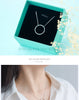 Modian Classic Sterling Silver 925 Minimalism Round Circle Pendant Necklace for Women Adjustable Necklace Fine Jewelry Gift