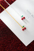 Modian Trendy 925 Sterling Silver Fruit Red Crystal Cherry Pendant  Necklace for Women Link Chain Necklace Original Fine Jewelry