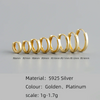 Minimalist Circle Hoop Earrings in 8 mm to 14 mm Sizes - Image 24
