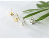 Modian Simple Silver Triangle Stud Earrings 100% Real Sterling Silver 925 Jewelry For Women Classic Party Elegant Studs Ear