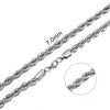 2mm-7mm Rope Chain Necklace Stainless Steel Choker Men Women Jewelry Silver Color Chains Gift - Image 15