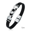 Stainless Steel 12 Constellation Bracelets Zodiac Black Leather Couple Bracelet For Men And Women Jewelry Hombre - Image 11