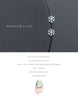 Modian Romantic Snowflake Clear CZ Lady Stud Earrings for Women 925 Sterling Silver Tiny Earrings for Girl Gfits Original Design