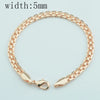 15 Style Choose Women Men Girl Rose Gold Color Curb/Weaving Bracelets Chains Jewelry 18cm-23cm - Image 6