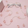 Love Heart Pink Crystal Sunglasses Chain Romantic Transparent Bead Chain For Glasses Women Necklace Lanyard Jewelry - Image 1