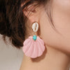 Big Coconut Cute Shell Drop Earrings for Women Korean Acrylic Jewelry Resin Hanging Earing For Girls Party - Image 2