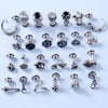 1Pair Punk Gothic Earrings Steel Retro Ear Studs Tragus Helix Cartilage Lobe Women Man Body Piercing Jewelry - Image 2