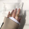 Stainless Steel Pvd Gold Plated Engraved Butterfly Peony Flower Signet Rings For Women Ring Jewelry - Image 3