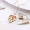 Sweet Peach Heart Love Chain Necklace for Woman Hollow Engraved Opening and Closing Heart Shaped Photo Box Pendant Collar - Image 3