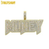 Iced Out Bling Crown Letters Money Pendant Necklace Two Tone Color CZ Zircon Dollar Symbol Necklaces Men's Hip Hop Jewelry - Image 9