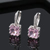 Hoop Earrings For Women Square Cubic Zirconia Chunky Huggie Earrings Female Bride Wedding Jewelry - Image 3