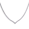 Stonefans V Shape Rhinestone Necklace Choker Wedding Accessories Jewelry Crystal Tennis Chain Necklace Statement Collar