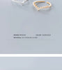 Modian Radiant Zircon V Shape Elegant Pearl Sterling Silver 925 Ring for Women Free Size Ring Luxury Wedding Gift Fine Jewelry