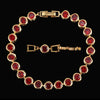 Pera Design Gold Color Round Shape Purple Cubic Zirconia Stone Charm Link Bracelets Wedding Jewelry for Women - Image 14