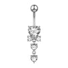 14G Animal Heart Dangle Belly Button Rings Steel Curved Navel Barbell Ring Body Jewelry Piercing Ombligo for Women Girl - Image 7