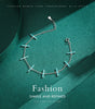 MODIAN 925 Sterling Silver Simple Natural Turquoise Charm Link Chain Bracelet For Women Vintage Jewelry Pulseira