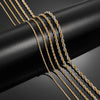 2/3/4/5/6mm Stainless Steel Twisted Rope Chain Long Necklace for Men Women Mixed Color Statement Punk Rock Metal Jewelry - Image 2