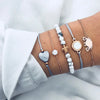 Boho Geometric Bracelet Bangle Sets For Women Vintage Star Map Hand Heart charm Beads Chains Jewelry Accessories - Image 19